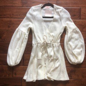 Show Po sweater dress, size small, cream color, NWT